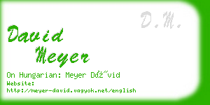 david meyer business card